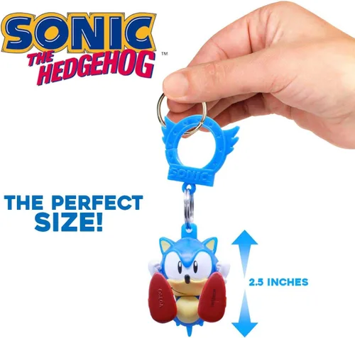 Vista 11 de Just Toys LLC Ganchos para mochila Sonic The Hedgehog, Multi, 4 pulg.