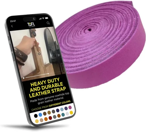 Vista 26 de TOFL Correas de piel, para hacer manualidades, de 5/8 x 1/8 x 72 pulgadas.