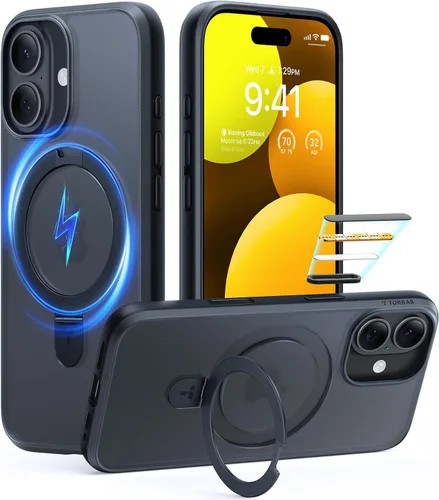 Vista 17 de TORRAS Funda magnética para iPhone 13 Pro Max de 6.7 pulgadas [compatible con Magsafe] con soporte, [protección contra caídas de grado militar] a