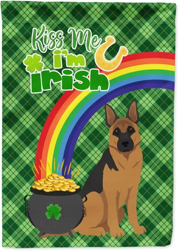 Vista 113 de Caroline's Treasures WDK4731GF - Bandera decorativa para jardín del día de San Patricio, color negro y tostado, Airedale Terrier, para jardín