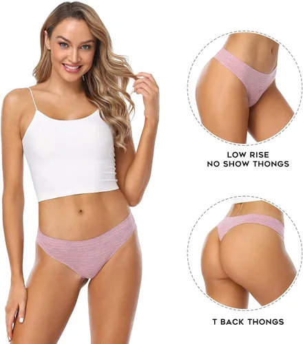Vista 2 de Wealurre Tanga de algodón transpirable, ropa interior de tiro bajo