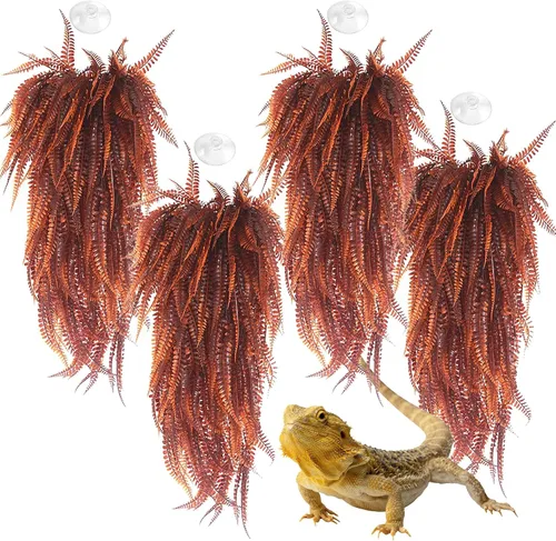 Vista 8 de Hamiledyi Plantas colgantes de terrario para reptiles, 3 piezas