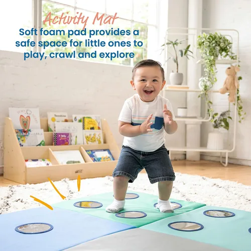 Vista 3 de ECR4Kids SoftZone 123 Look at Me - Tapete de actividades plegable, contemporánea