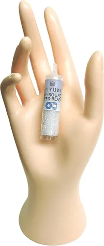 Vista 2 de Miyuki Cuentas de semillas redondas 15/0 0.29 oz Crystal AB