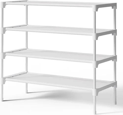 Vista 4 de Kitsure Zapatero – Estante no tejido para zapatos, organizador de zapatos para armario, entrada, garaje y pasillo, estantes apilables para zapatos