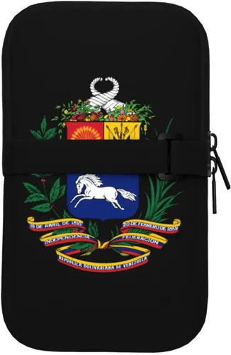 Vista 3 de Escudo de Armas de Venezuela Bolsa Compacta Esenciales de Ejercicio con Cremallera