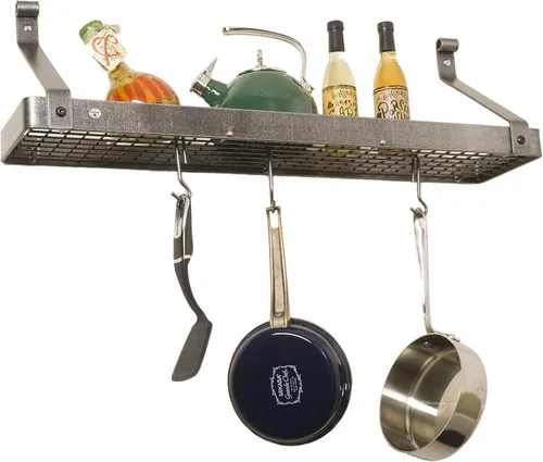 Vista 6 de Enclume Premier Estantería de pared con estante, acero martillado