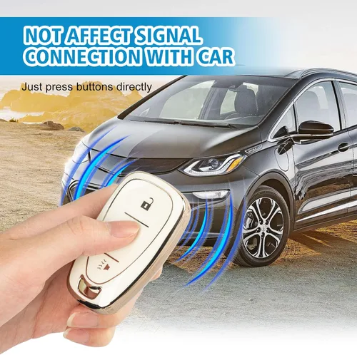Vista 4 de Rislobx Funda de Llavero de 3 Botones de TPU para Chevy, Cubierta de Llave Compatible con Chevy Spark Traverse Equinox 2016 2017 2018 2019 2020 2021