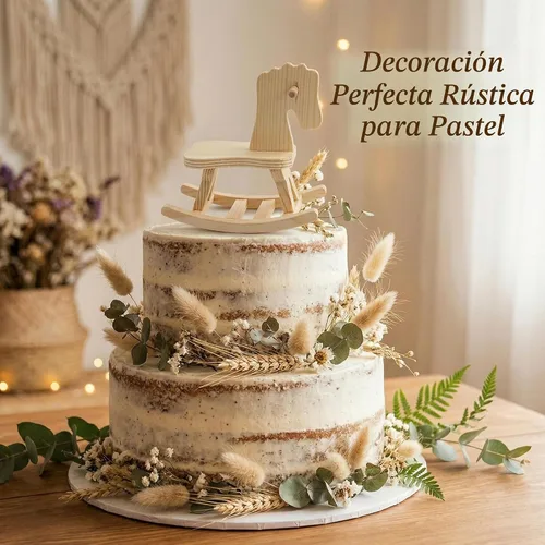 Vista 7 de Toddmomy Mini caballo mecedor de madera, 3 juegos de figuras de caballo mecedora sin terminar y decoraciones de árbol de Navidad para pintura