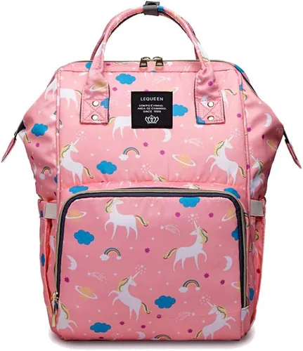 Vista 10 de Mochila para pañales para mamá y papá, bolsa cambiadora de maternidad con correas para cochecito (camuflaje)