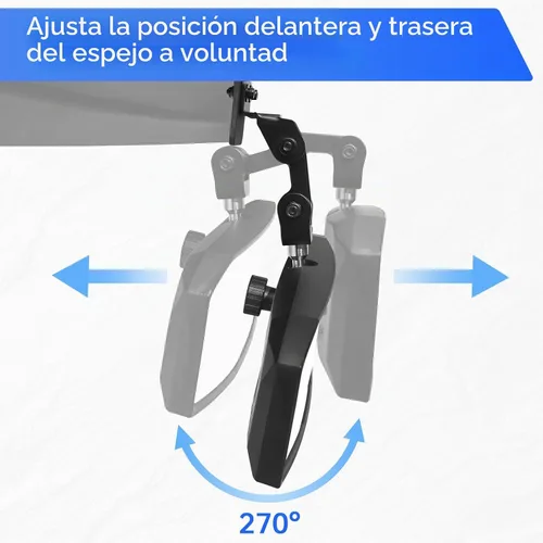 Vista 4 de SHEJISI Espejo retrovisor UTV, espejo retrovisor para Polaris Ranger compatible con Polaris Ranger 500 570 900 XP 1000XP / Crew, posición ajustable