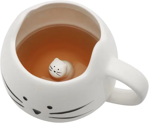 Vista 7 de Koolkatkoo Linda taza de café de cerámica con diseño de gato, 12 onzas, para amantes de los gatos, tazas de té, regalos para mujeres y niñas