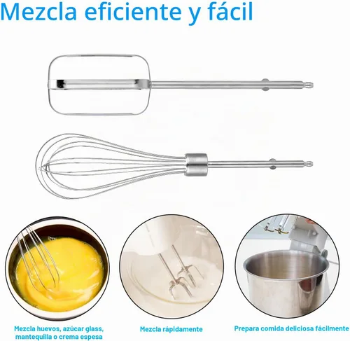 Vista 6 de Penitue 4 piezas de accesorios para batidoras de mano, 2 estilos de batidor y batidoras de acero inoxidable, piezas de repuesto para batidora