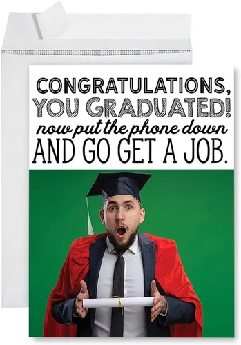 Vista 23 de Andaz Press Tarjeta fotográfica de graduación jumbo personalizada de 8.5 x 11 pulgadas con sobre, tarjeta de felicitación personalizada de clase