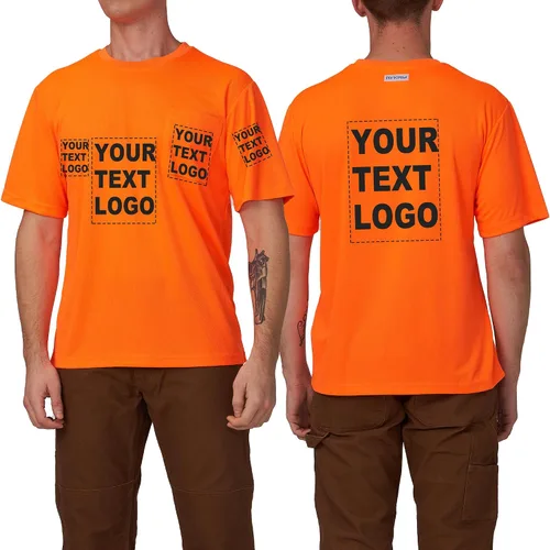 Vista 13 de A-SAFETY Playera de manga larga de seguridad de alta visibilidad, personalizable con logotipo (XS-6XL)