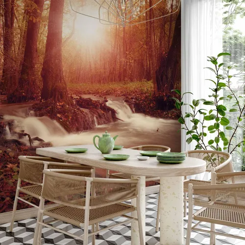 Vista 22 de artgeist Mural de pared premium Bosque púrpura, 79 x 55 pulgadas, papel tapiz no tejido, decoración de pared de vellón, impresión fotográfica