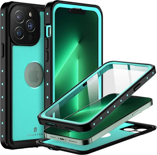 Vista 10 de BEASTEK Funda impermeable para iPhone 13 Mini, serie NRE a prueba de golpes a prueba de polvo bajo el agua IP68 con protector de pantalla integrado
