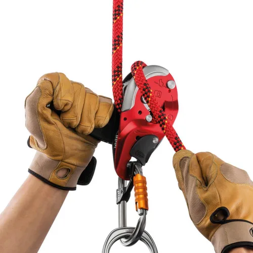 Vista 2 de Petzl CORDEX PLUS - Guantes de cuero ligeros y transpirables para escalada y rapel Beige