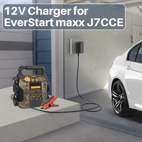 Vista 4 de Cable de alimentación de 12V CC para cargador de batería de arranque de EverStart Maxx Compatible con Ever Start Max J7CCE J7CE 800A 800 pico