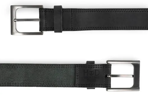 Vista 4 de Hide & Drink, Cinturón de cuero de grano completo de doble hilera para hombre, estilo occidental, accesorio casual de vaquero, hecho a mano