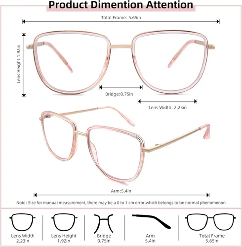 Vista 3 de Paquete de 3 lentes de lectura modernos TR90 de gran tamaño para mujer, elegantes anteojos cuadrados ovalados no polarizados