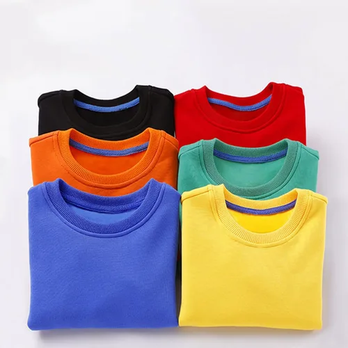Vista 4 de GFQLONG Paquete de 2 sudaderas de algodón con cuello redondo para niños pequeños, camisetas de manga larga para bebé