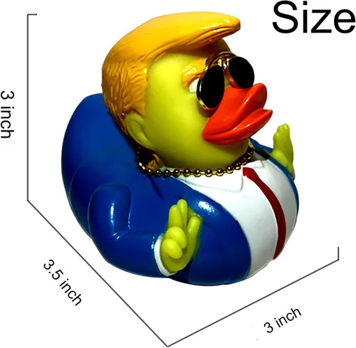 Vista 6 de Jeeps Duck Rubber Duckies Trump Collection Baby Bath Ducking Toy Car Accessories Decoración para niños Patos de resina de goma a granel Decoración