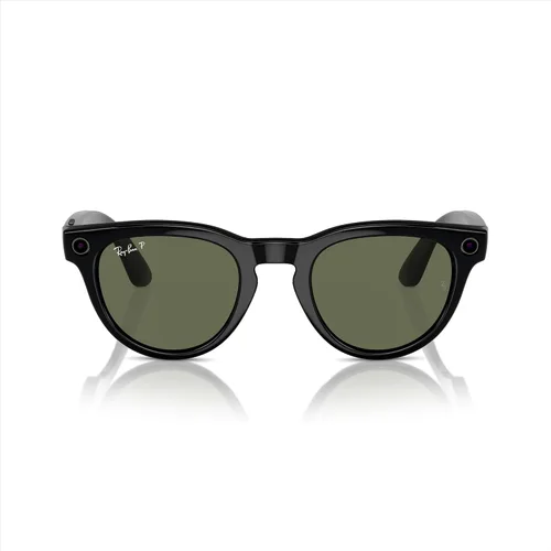 Vista 7 de Ray-Ban - Meta Smart Glasses - Headliner - Shiny Black G15 Green Polarized