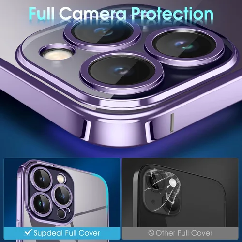 Vista 470 de Supdeal Funda cristalina transparente para iPhone 11, [No se amarillea] [Protección de la cámara] [Probado contra caídas de grado militar] Funda