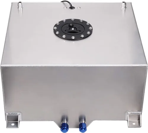 Vista 7 de Tanque universal de celda de combustible de 1 galón 4L con tapa y remitente de nivel de aluminio pulido plateado