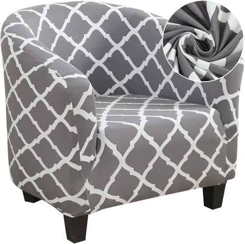 Vista 17 de SearchI Funda Elástica para Silla Club, Fundas Elásticas para Silla Barrel, Fundas Estampadas para Silla Tub, Funda de Elastano Suave para Sillón