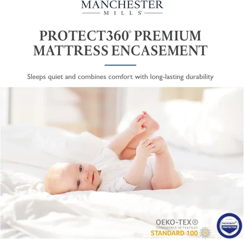 Vista 5 de Protect360 Premium - Funda y protector de colchón – Matrimonial, protección del producto Microban, poliéster de punto, impermeable, prevención