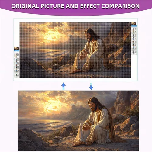 Vista 7 de Man Mountain Diamond Painting Kits for Adults Beginners, 5D Full Drill Diamond Art Kits Gem Art for Home Wall Decor, Rhinestone Embroidery Crafts