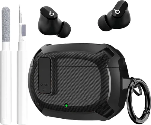 Vista 8 de Beats Studio Buds/Studio Buds+ Funda Protectora 2021/2023 para Hombres Clip de Bloqueo con Kit de Limpieza, GARTOO Beat Studio Bud Plus Funda