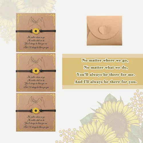 Vista 3 de Hicarer Pulseras de promesa, pulseras de amistad para el regreso a clases, juego de dijes a distancia para amigos, mujeres y niñas, regalo del día