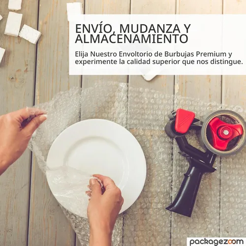 Vista 4 de Envoltura de amortiguación de burbujas de 12 pulgadas x 20 pies, perforada cada 12 pulgadas, suministros de embalaje protector para mudanza y envío