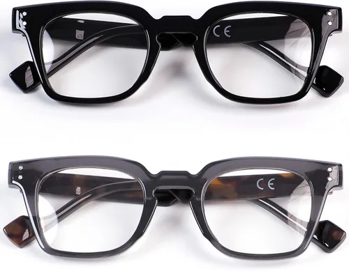 Vista 5 de Round Small Frame Reading Glasses for Women Readers for Men Blue Light Blocking Retro