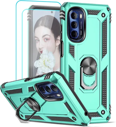 Vista 121 de LeYi Funda para Samsung Galaxy A05 (no compatible con A05S) con protector de pantalla y protector de lente de cámara, funda resistente de grado Negro