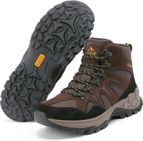 Vista 6 de NORTIV 8 Botas de senderismo impermeables para hombre, botas de trabajo al aire libre