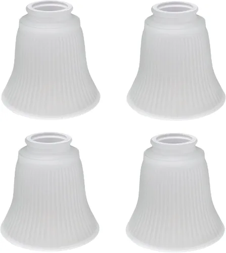 Vista 16 de Aspen Creative 23030-4 Pantalla de Vidrio para Ventilador de Techo Transicional de Alabastro en Forma de Campana con Accesorio de 2-1/8", 4-3/4
