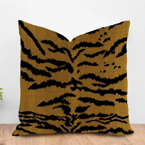 Vista 81 de ArogGeld Funda de cojín con flores verdes y blancas con flores grises y negras y hojas verdes en estilo chinoiserie, funda de almohada cuadrada