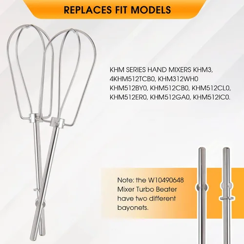 Vista 5 de Accesorios para batidoras de mano para KitchenAid W10490648, KHM5APWH7, PS4082859