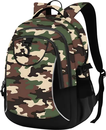 Vista 34 de Mochila escolar estilo Rickyh, mochila de viaje para hombres y mujeres, mochila ligera con compartimento para portátil, Tamaño único