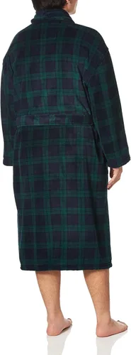 Vista 3 de Nautica Bata de manga larga para hombre con cuello de chal de felpa suave y acogedora