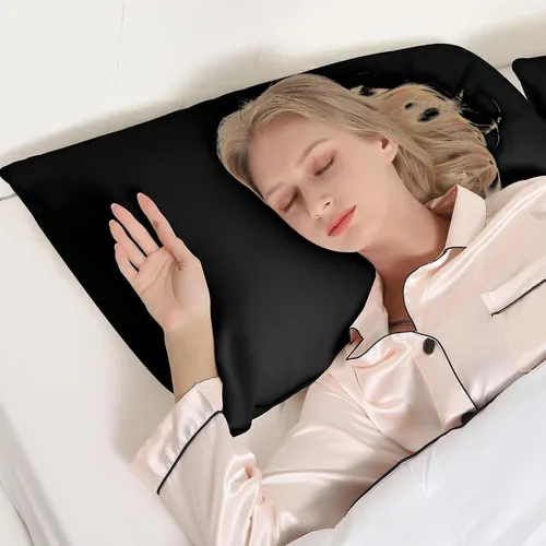 Vista 7 de HIMOON Almohadas de cama para dormir paquete de 4, juego de almohadas refrescantes de tamaño estándar de 4, funda de microfibra de alta gama