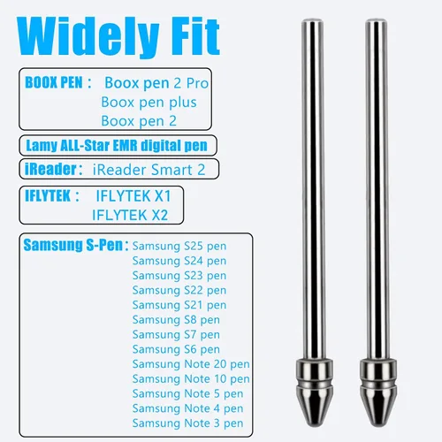 Vista 6 de Puntas finas de aleación de titanio de ajuste universal, no desgastadas, compatibles con BOOX Pen 2 Pro, iReader, IFLYTEK, Lamy AL-Star digital