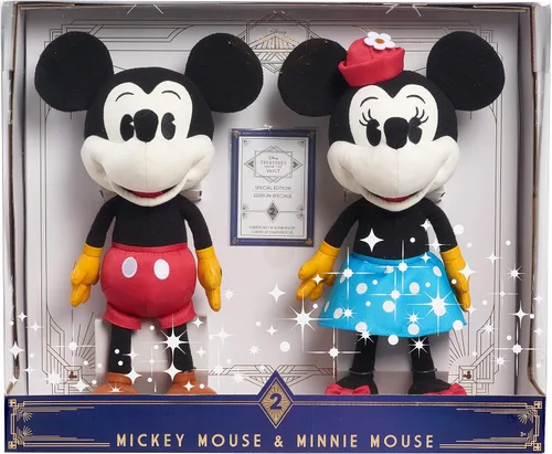 Vista 3 de Disney Treasures From the Vault - Peluche de Mickey Mouse y Minnie Mouse, edición limitada, exclusivo de Amazon