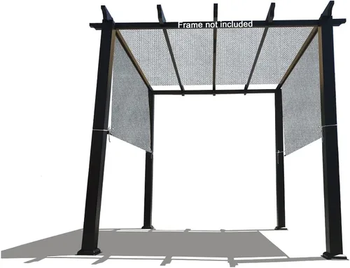 Vista 12 de Alion Home Custom Reemplazo de HDPE de protección solar permeable con bolsillos de varilla para pérgola