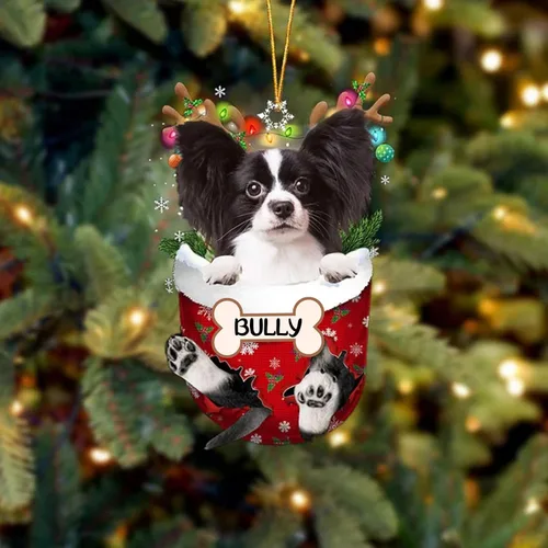 Vista 208 de IZI POD Affenpinscher Adorno de Navidad personalizado para perro, adorno de bolsillo de nieve para perro para árbol de Navidad, adorno acrílico