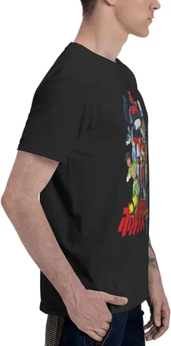 Vista 3 de Anime Voltes V Camiseta de algodón de verano para hombre, camisas de manga corta con cuello redondo